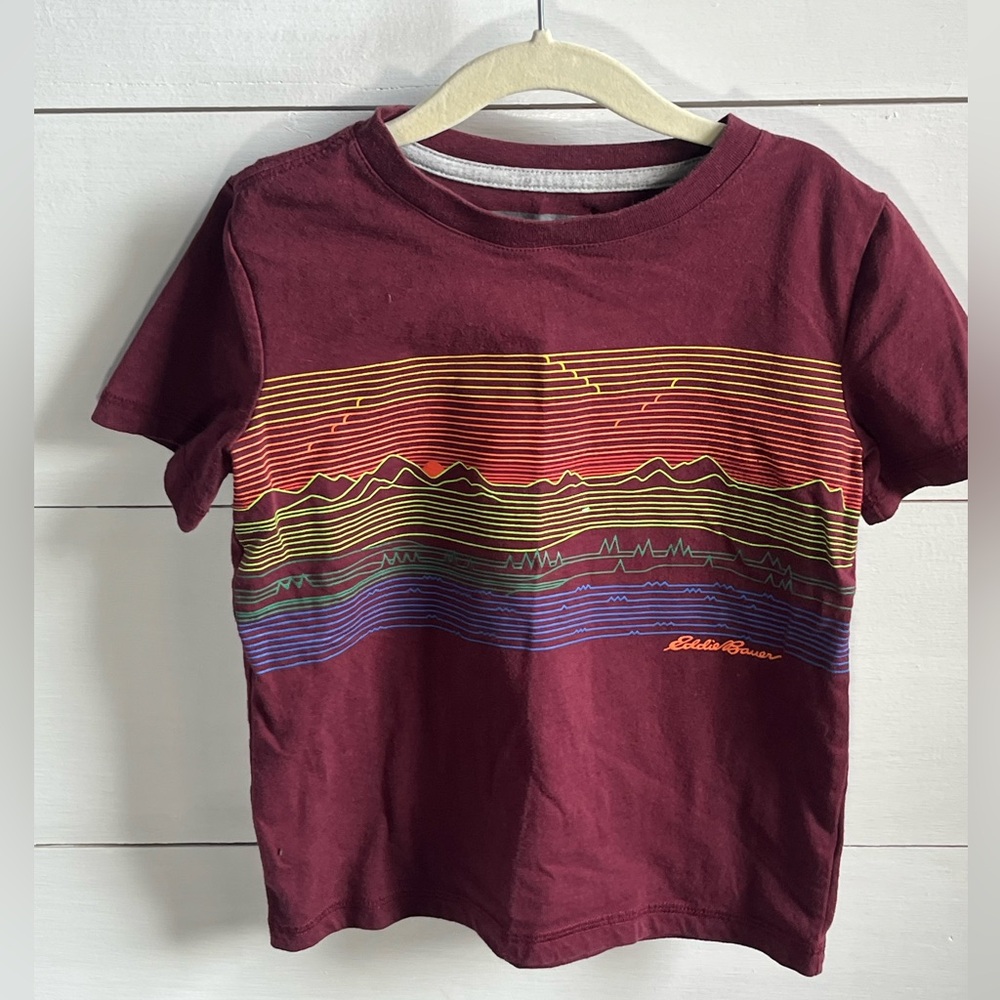 Eddie Bauer Kids' Maroon Mountain Graphic Tee